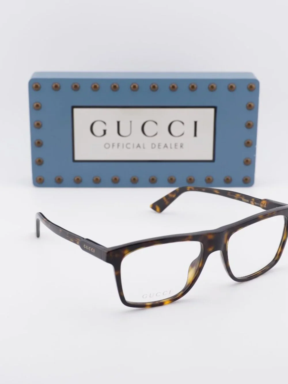 Gucci GG1820O 002 Square Eyeglasses - Havana 55mm